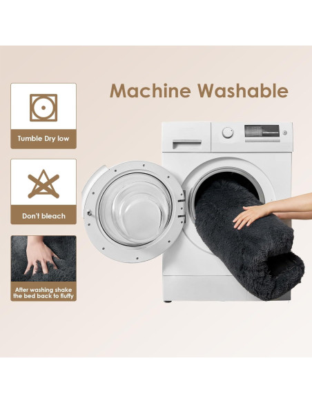 Cama para Perros EHEYCIGA Fluffy 29.5x20cm Gris Oscuro