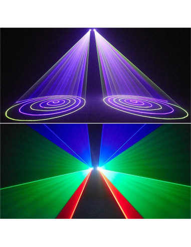 Luz Láser 3D RGB DMX512 con Control Remoto - Ideal para Fiestas