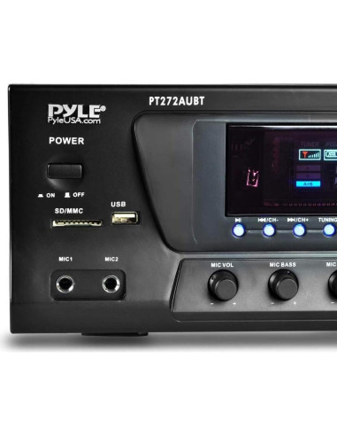 Amplificador de Audio Pyle PT272AUBT 300W Bluetooth 4 Canales