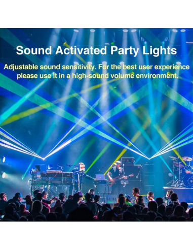 Luz Láser DJ RGB 20W Animación 3D Control Remoto DMX512