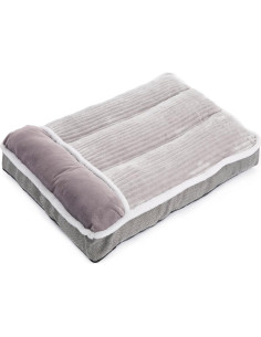 Cama Grande para Perro WINDRACING 101.6x71.1cm Suave Gris 2