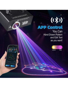 Luz Láser DJ Gruolin GL-A04 3D Control Remoto y App 2