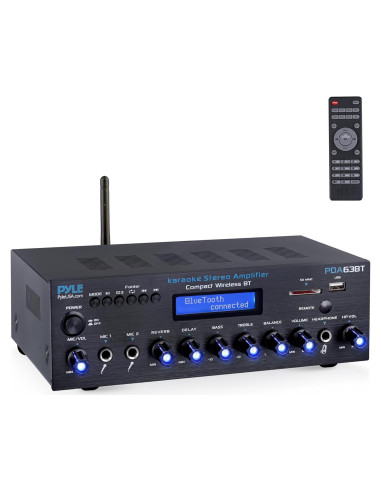 Amplificador Estéreo Inalámbrico Pyle PDA63BT 200W Bluetooth