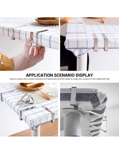 Pesas para Manteles de Mármol HIDAMAZY - 6 Pcs con Clips de Metal