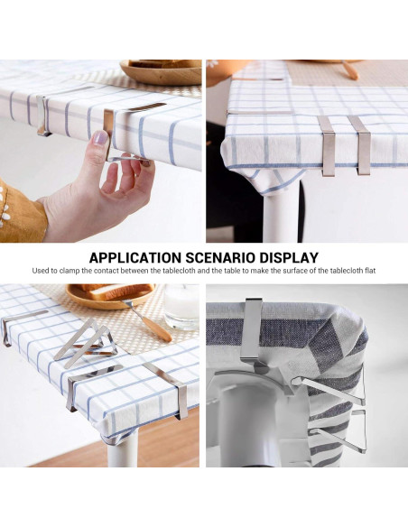 Pesas para Manteles de Mármol HIDAMAZY - 6 Pcs con Clips de Metal
