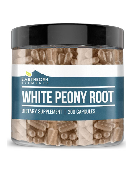 Cápsulas de Raíz de Peonía Blanca Earthborn 200 Unidades Pura