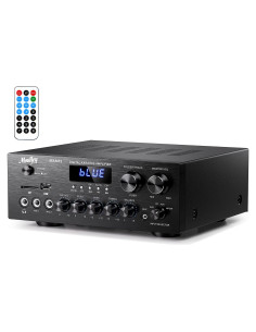 Amplificador Estéreo Bluetooth 5.0 Moukey MAMP1 400W 2.0 Canales