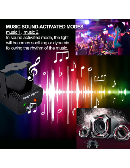 Luces de Fiesta KOOT K-S-F32 con Proyección y Sonido