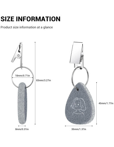 Pesas para Manteles de Mármol HIDAMAZY - 6 Pcs con Clips de Metal