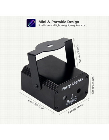 Luces de Fiesta KOOT K-S-F32 con Proyección y Sonido