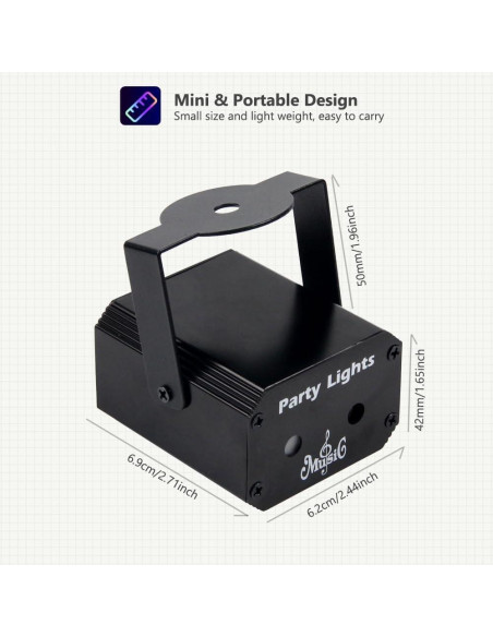 Luces de Fiesta KOOT K-S-F32 con Proyección y Sonido