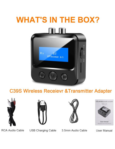 Receptor Bluetooth BAISHUN BT50 para Estéreo Antiguo 3.5mm RCA