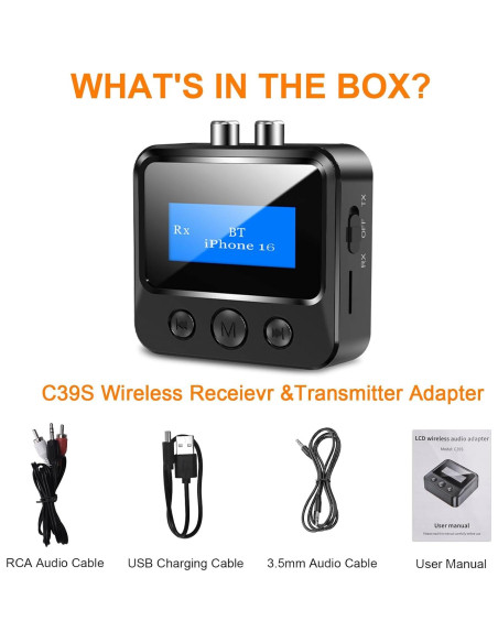 Receptor Bluetooth BAISHUN BT50 para Estéreo Antiguo 3.5mm RCA