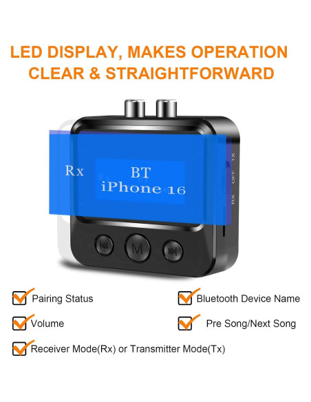 Receptor Bluetooth BAISHUN BT50 para Estéreo Antiguo 3.5mm RCA