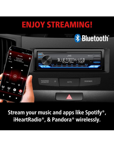Estéreo de Coche JVC KD-SX27BT Bluetooth 100W USB 1.5A