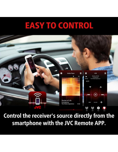 Estéreo de Coche JVC KD-SX27BT Bluetooth 100W USB 1.5A