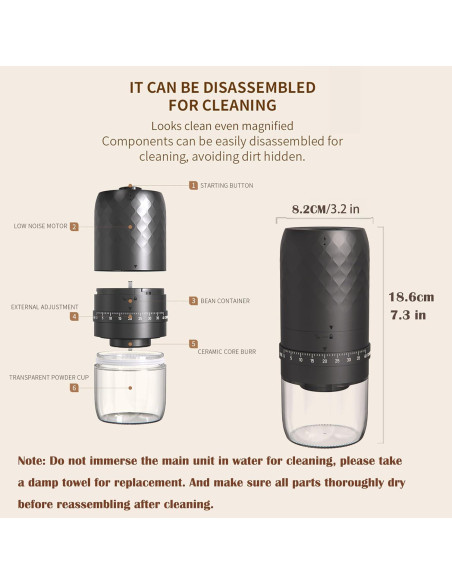 Molinillo de Café Eléctrico Portátil SIGBOT 40 Configuraciones