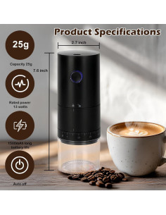 Molino de café eléctrico portátil ShunChengFa HB-995 1500mAh 2