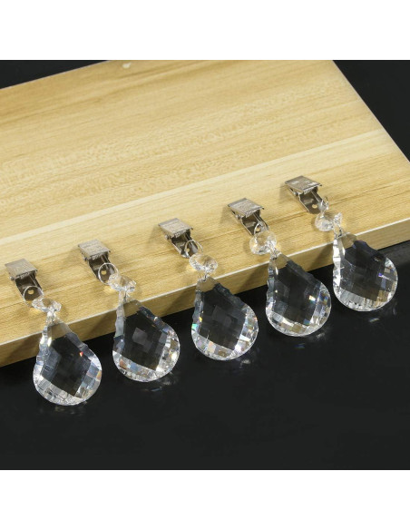 Juego de Pesas para Manteles Glarks, 10 Pcs Cristal AB