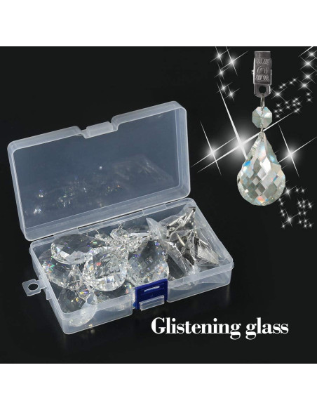 Juego de Pesas para Manteles Glarks, 10 Pcs Cristal AB