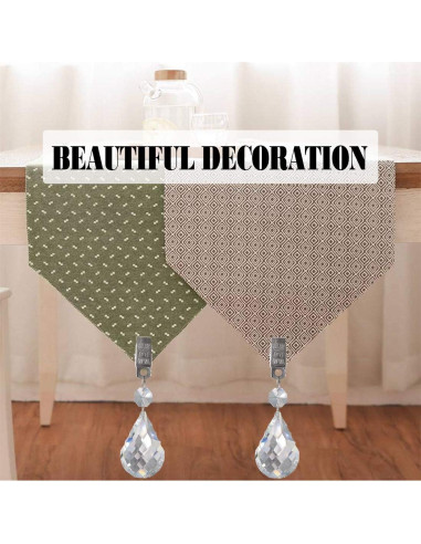 Juego de Pesas para Manteles Glarks, 10 Pcs Cristal AB