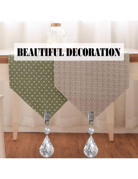 Juego de Pesas para Manteles Glarks, 10 Pcs Cristal AB