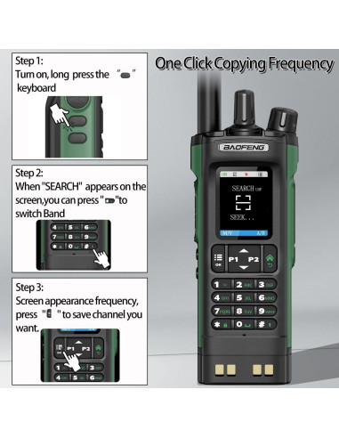 Walkie Talkies BAOFENG UV-32 10W con GPS y Carga USB-C (Paquete de 2)