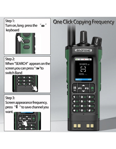 Walkie Talkies BAOFENG UV-32 10W con GPS y Carga USB-C (Paquete de 2)
