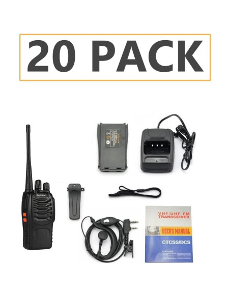 Walkie Talkie BAOFENG BF-888S Paquete de 20 Unidades 4.83 km