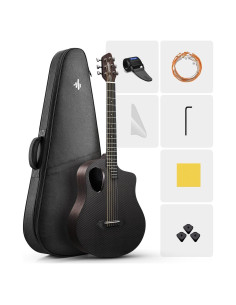 Guitarra Acústica Donner RISING-G1 38" Carbono y Caoba