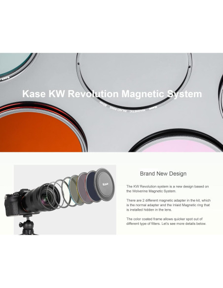 Kit de Filtros Magnéticos Kase Wolverine 82mm CPL ND8 ND64