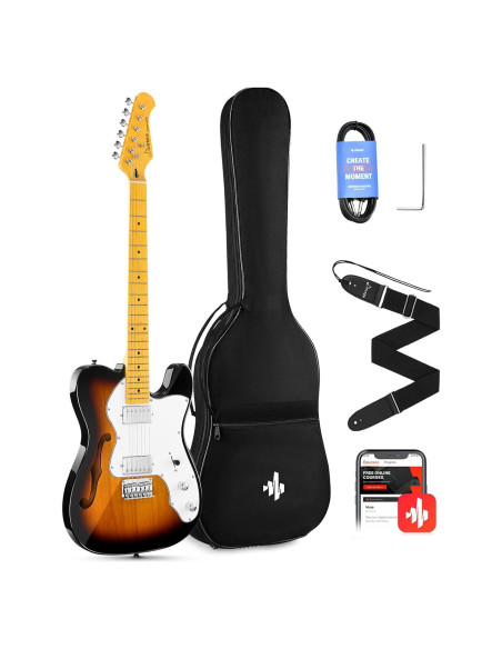 Guitarra Eléctrica Donner DJC-1000S Thinline 39" Sunburst