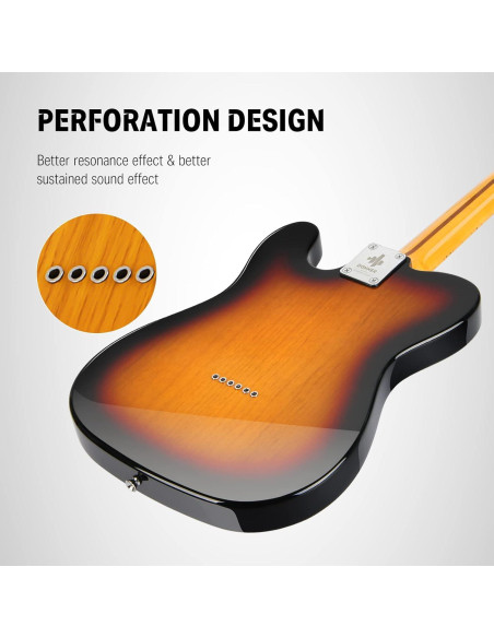 Guitarra Eléctrica Donner DJC-1000S Thinline 39" Sunburst