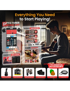 Kit Guitarra Acústica Eléctrica Pyle 41" con Amplificador 10W 2