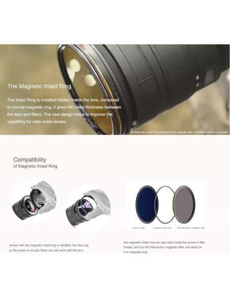 Kit de Filtros Magnéticos Kase Wolverine 77mm CPL ND8 ND64