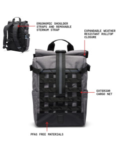 Mochila Roll-Top Chrome Barrage 18L Resistente al Agua 2