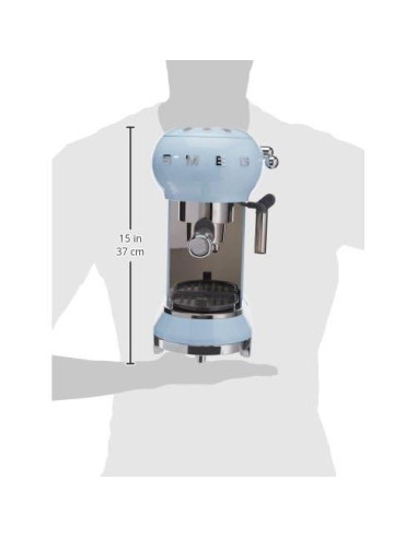 Máquina de Espresso Smeg ECF01PBUS Azul Pastel 220V