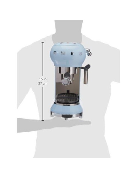 Máquina de Espresso Smeg ECF01PBUS Azul Pastel 220V
