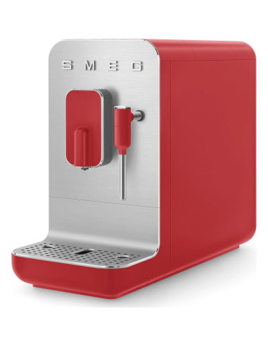 Máquina de Café Automática Smeg BCC02 Roja con Espumador