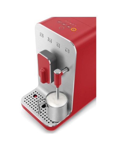 Máquina de Café Automática Smeg BCC02 Roja con Espumador