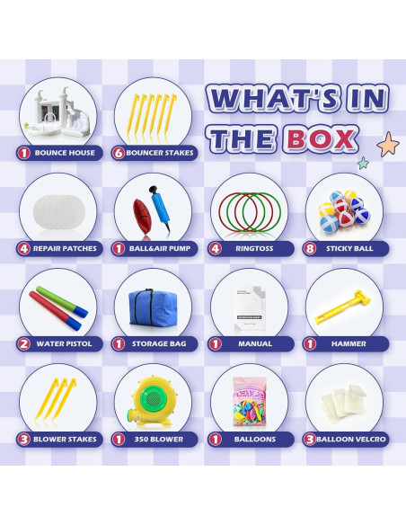 Casa de Rebote Inflable NIUER TECH con Tobogán y Piscina