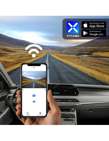 Cámara de Salpicadero Fitcamx 4K Frontal + 1080P Trasera para Hyundai Palisade 2020-2022