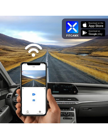 Cámara de Salpicadero Fitcamx 4K Frontal + 1080P Trasera para Hyundai Palisade 2020-2022