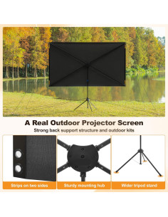 Pantalla de Proyector Exterior 100" Truesee 16:9 Alta Ganancia 2