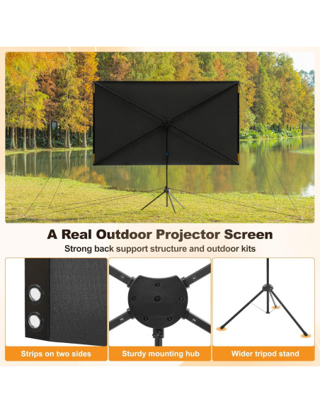 Pantalla de Proyector Exterior 100" Truesee 16:9 Alta Ganancia