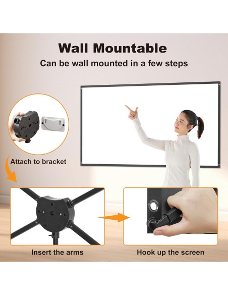 Pantalla de Proyector Exterior 100" Truesee 16:9 Alta Ganancia