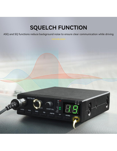 Radio CB Retevis MB2 Profesional 40 Canales AM/FM 12V