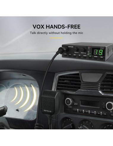 Radio CB Retevis MB2 Profesional 40 Canales AM/FM 12V