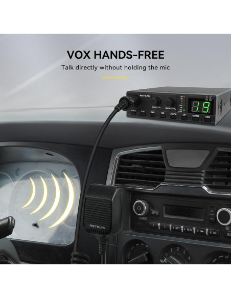 Radio CB Retevis MB2 Profesional 40 Canales AM/FM 12V