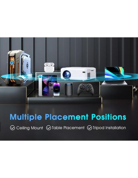 Mini Proyector KEJOG 4K Full HD 1080P Portátil con HDMI